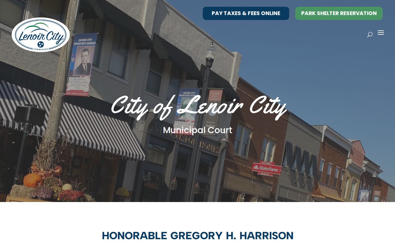 Lenoir City Municipal Court official information page