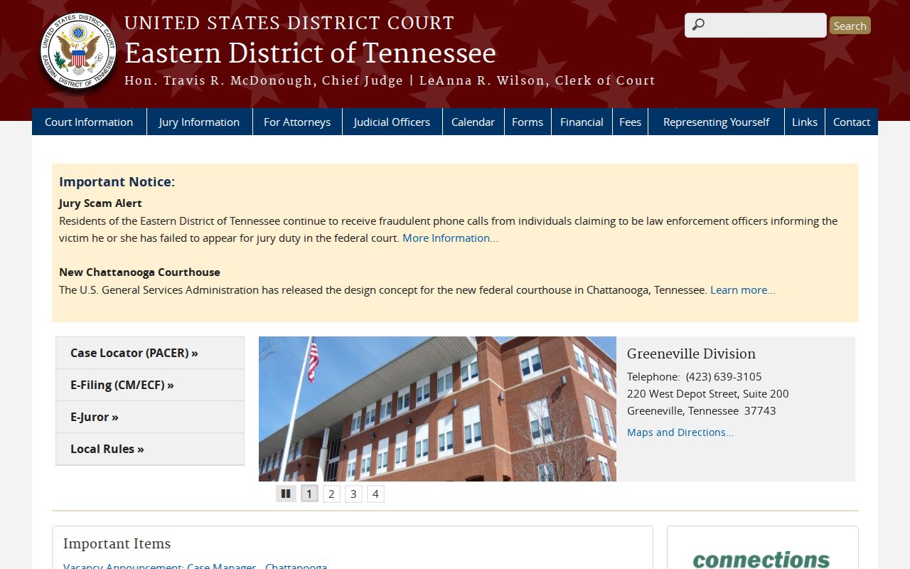 Loudon County criminal records Eastern District federal court